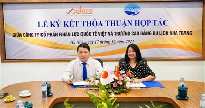 Lễ ký kết hợp tác giữa Trường Cao đẳng Du lịch Nha Trang và Công ty Phát triển nhân lực Quốc tế Việt (Vilaco)