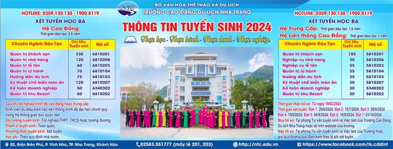 Thông báo tuyển sinh đào tạo trình độ sơ cấp các Khoá nghiệp vụ Du lịch